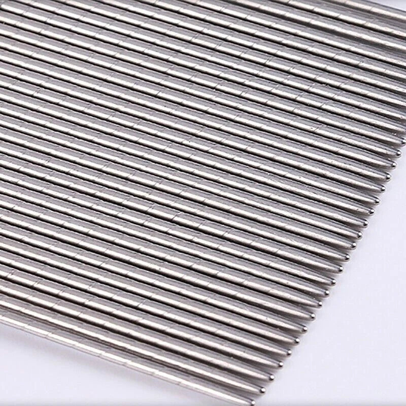 2X Stainless Steel Metal Hair Comb Brushes Flea Removal Lice Nit Head Round