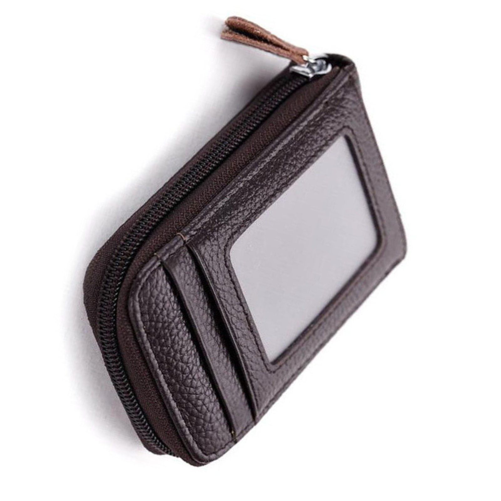 Anti-theft Credit Card Holder RFID Blocking Leather Wallet Coin Purse Coffee