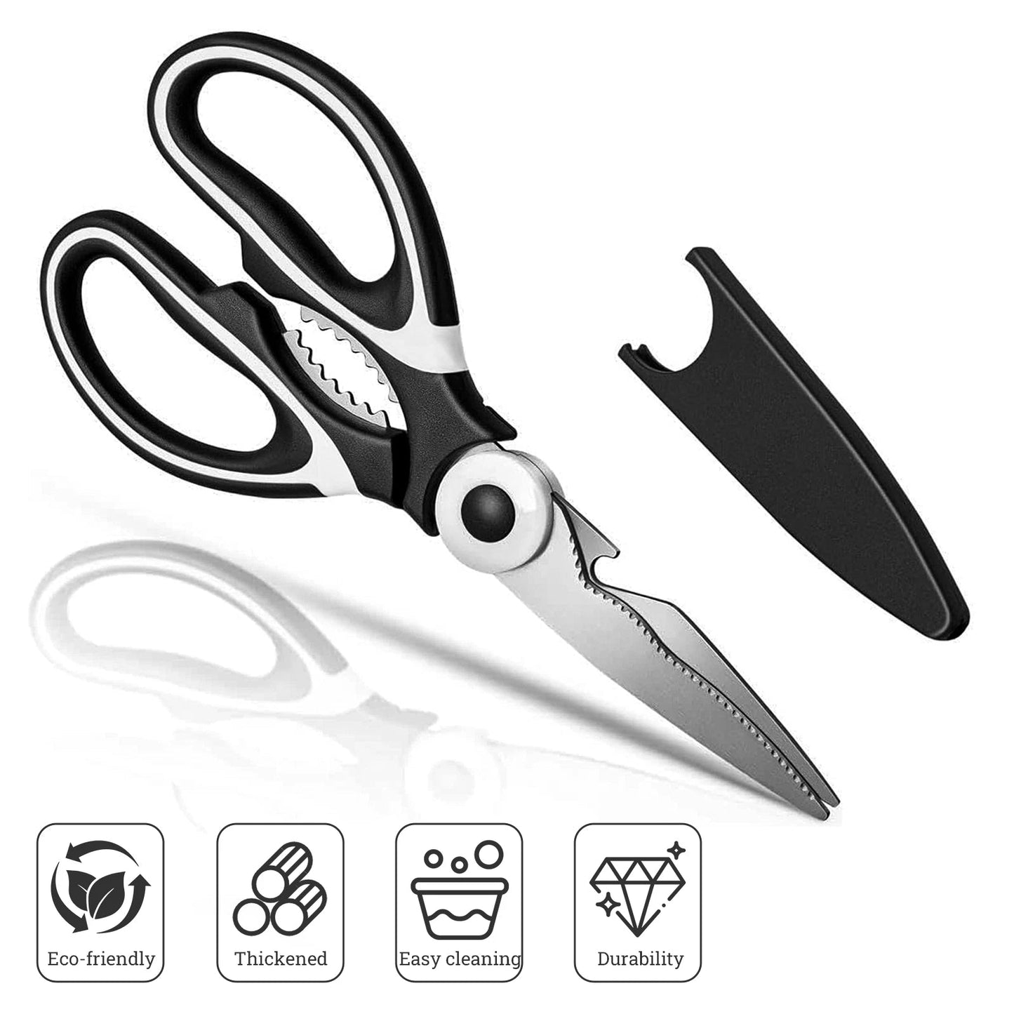 Stainless Steel Multi Purpose Sharp Meat Scissor Kitchen Scissors Heavy Duty