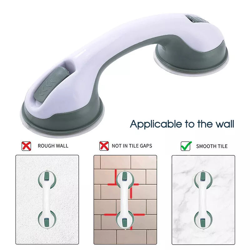 2x Bath Shower Hand Grab Grip Safety Bathroom Aid Towel Suction Rail Bar Handle
