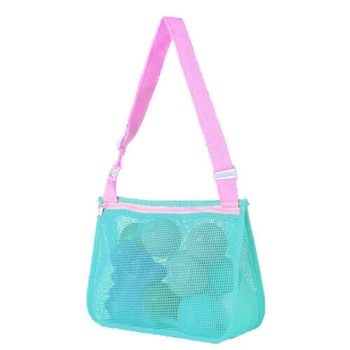 Toy Shell Storage Net Swimming Zipper Pouch Kids Beach Mesh Collect Bag Green