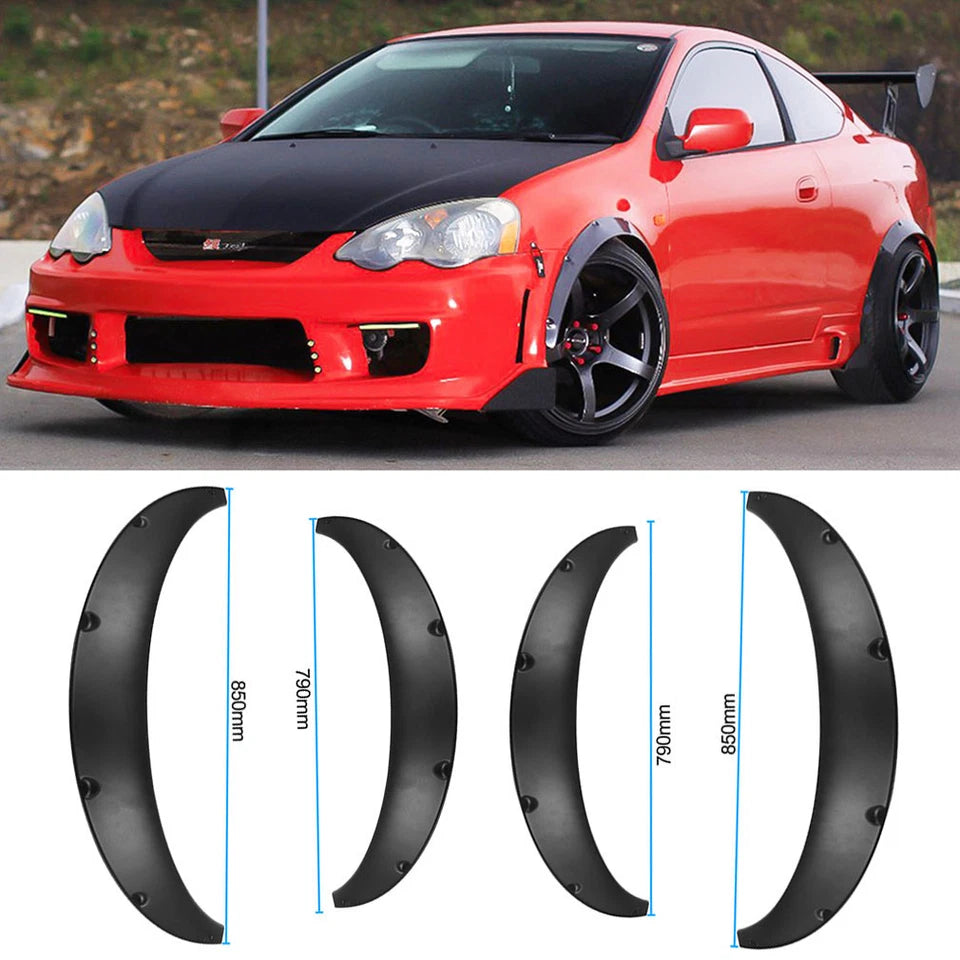 4pcs Flares Extra Wide Arches Universal Flexible Car Body Wheel Fender
