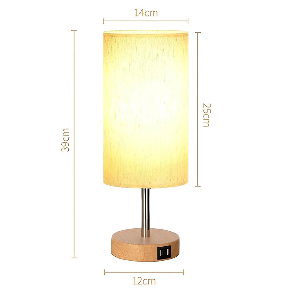 Touch Control Bedside Table Lamp for Bedroom with 3 Brightness Levels