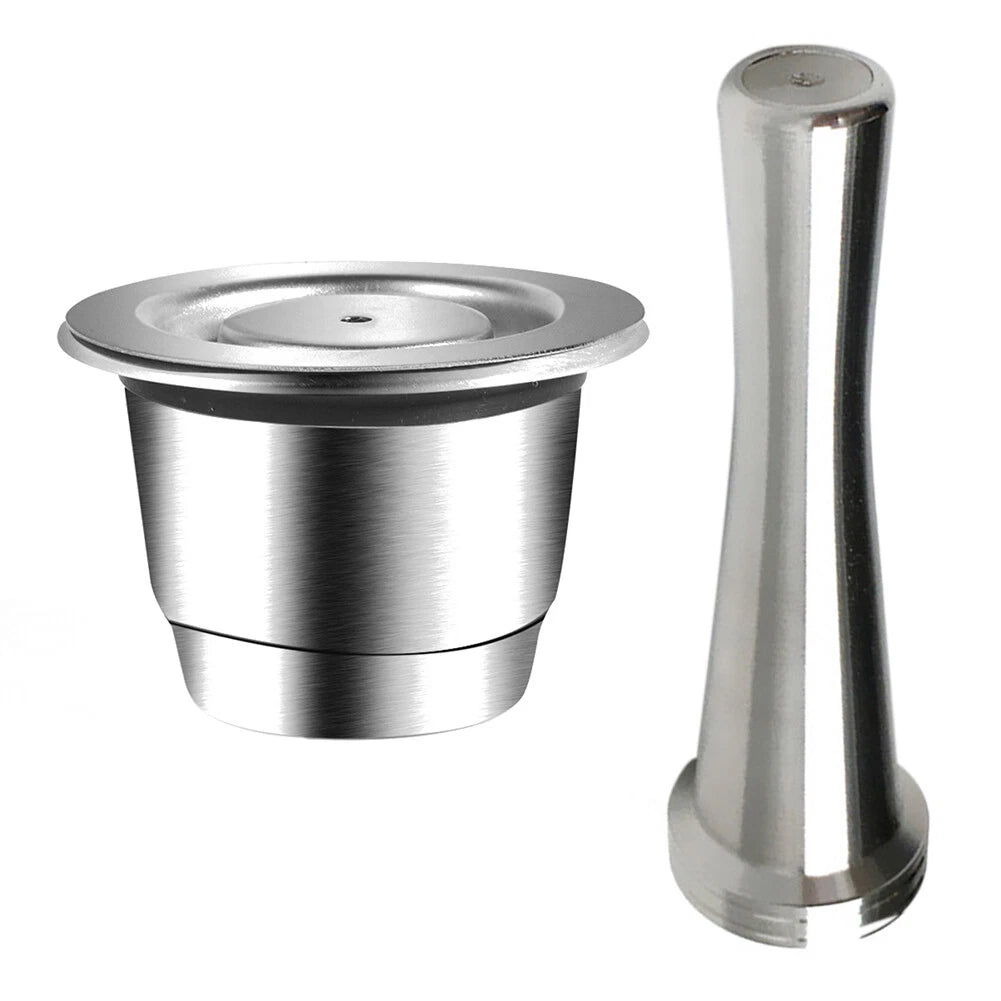 Coffee Tamper Tool Nespresso Stainless Steel Refillable Capsule Pod