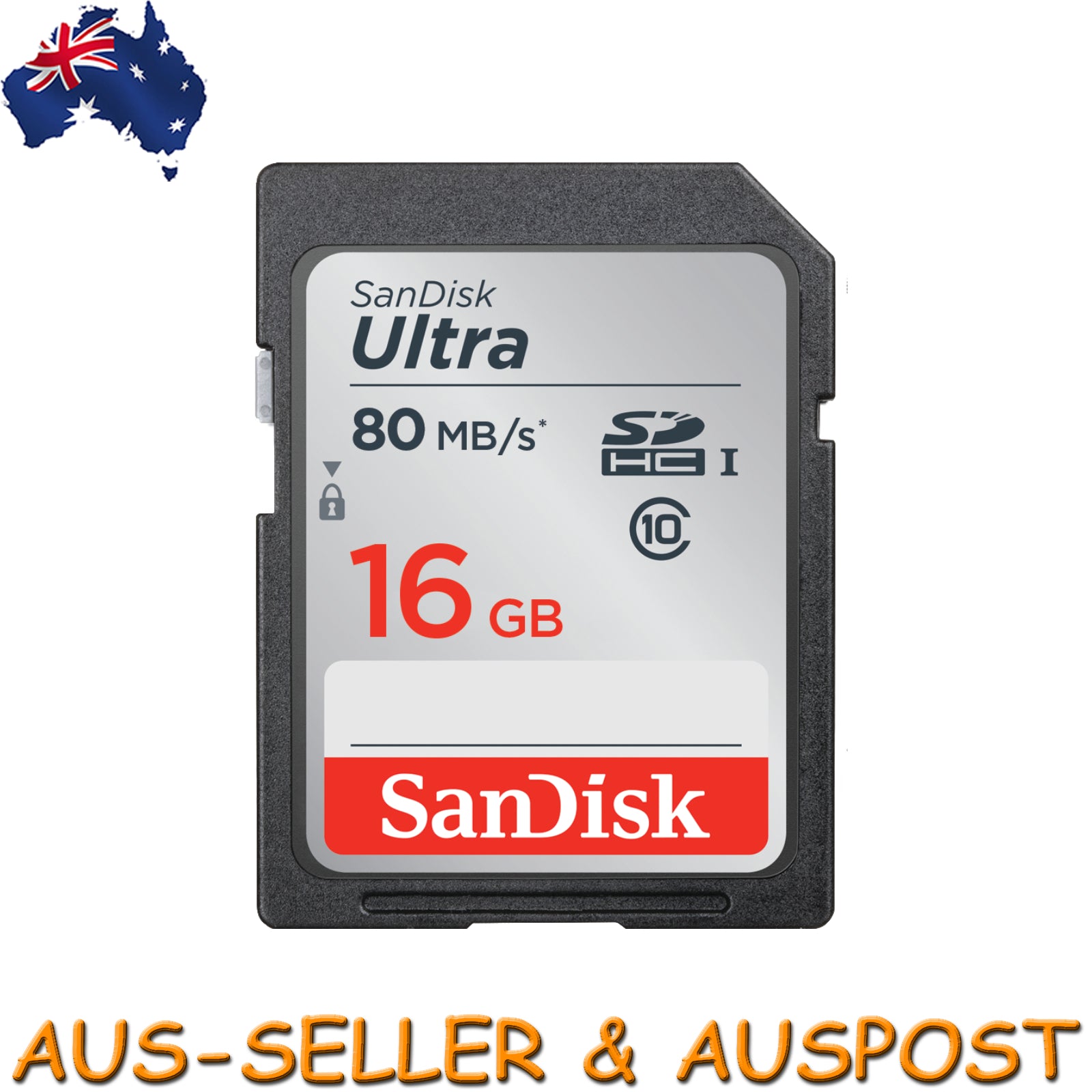 SanDisk Ultra 16GB SDHC UHS-I 80MB/S Class 10 SD Camera Memory TF Card Full HD