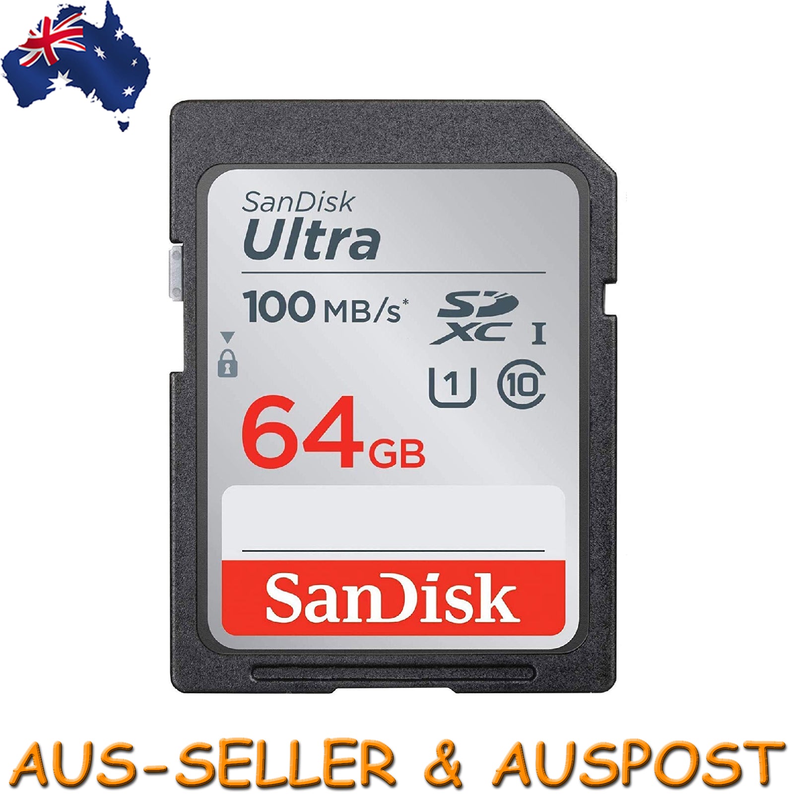 SanDisk Ultra 64GB SDXC 100MB/S Class 10 SD Camera Memory TF Card DSLR Full HD