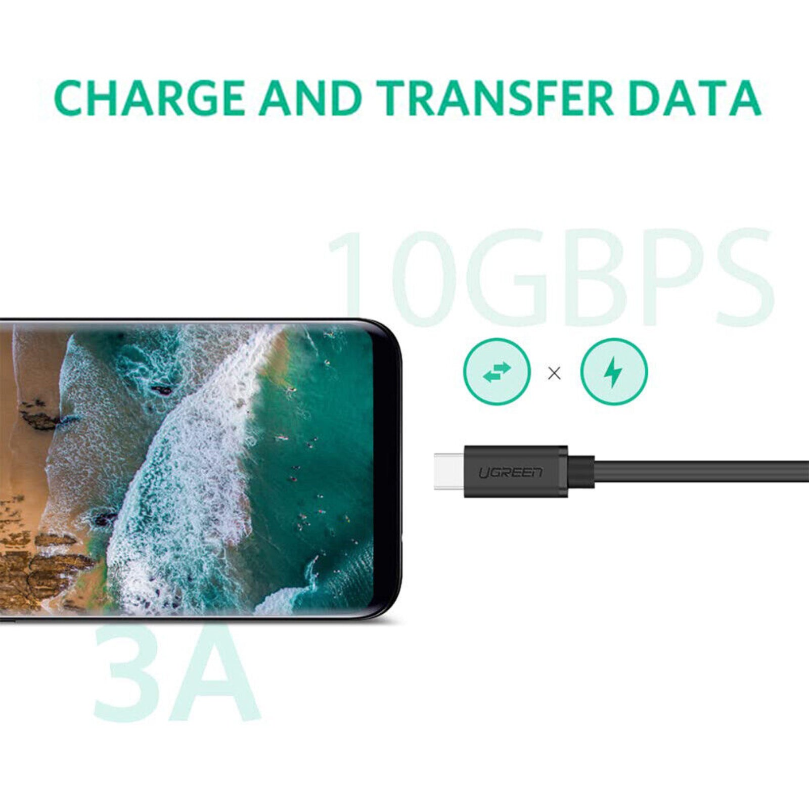 Type C USB 3.1 Extension Charging Data Cable Male To Female Cord Lead Adapter 2m