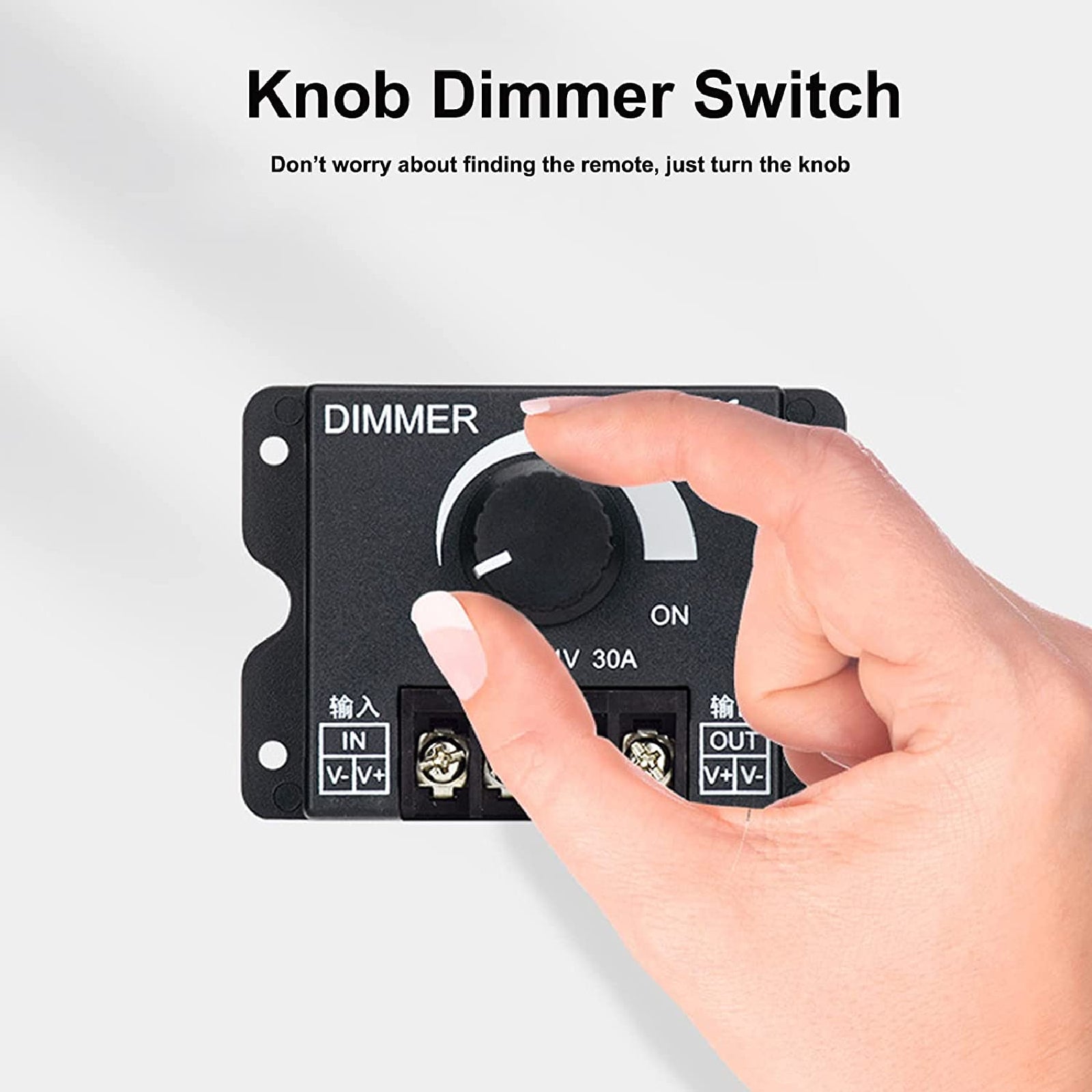 30A LED Switch Dimmer Controller DC 12V-24V Manual Operation For Strip Lights