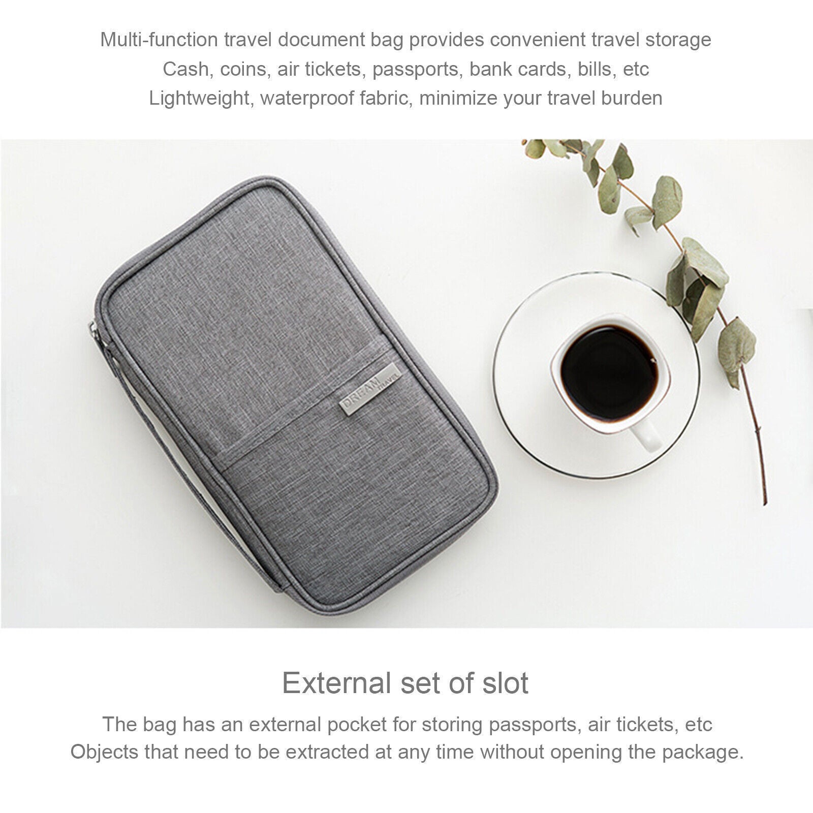 Waterproof Travel Passport Document Holder Wallet RFID Bag Family Case Organizer