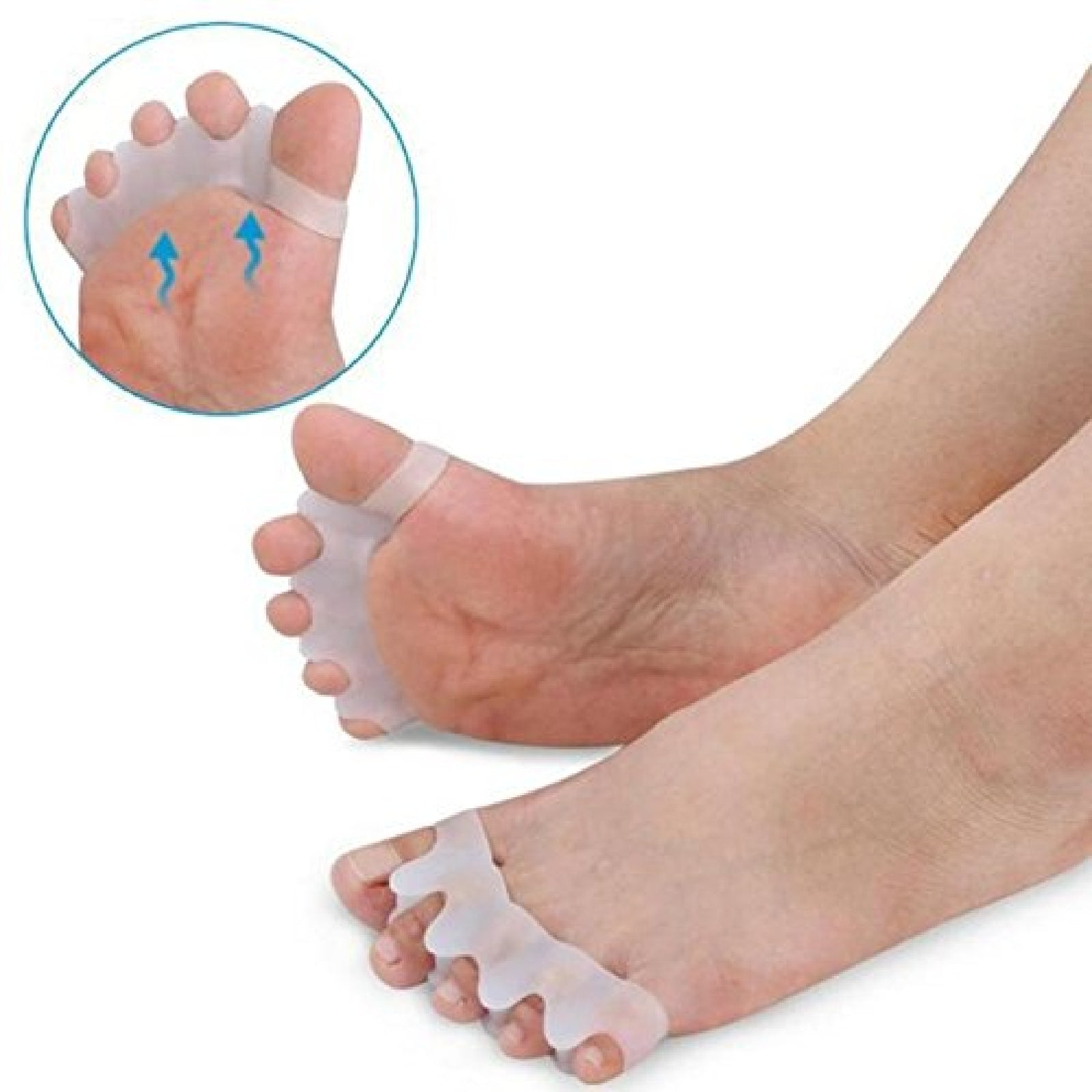 Silicone Gel Bunion Corrector Toe Separator Spreader Straightener Pain Relief 2x