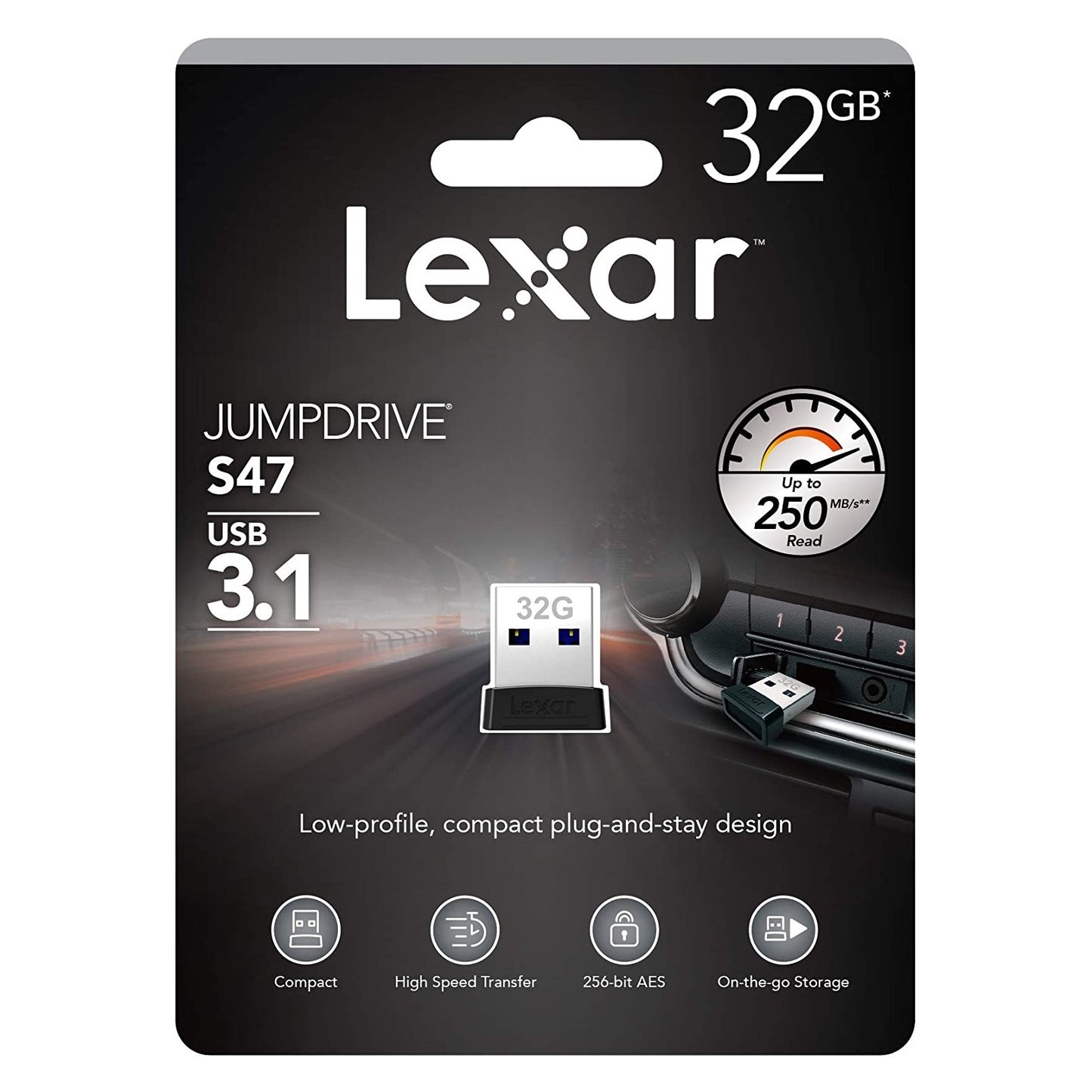 Lexar JumpDrive S47 32GB 64GB 128GB 256GB USB 3.1 Flash Drive Memory Pen PC MAC