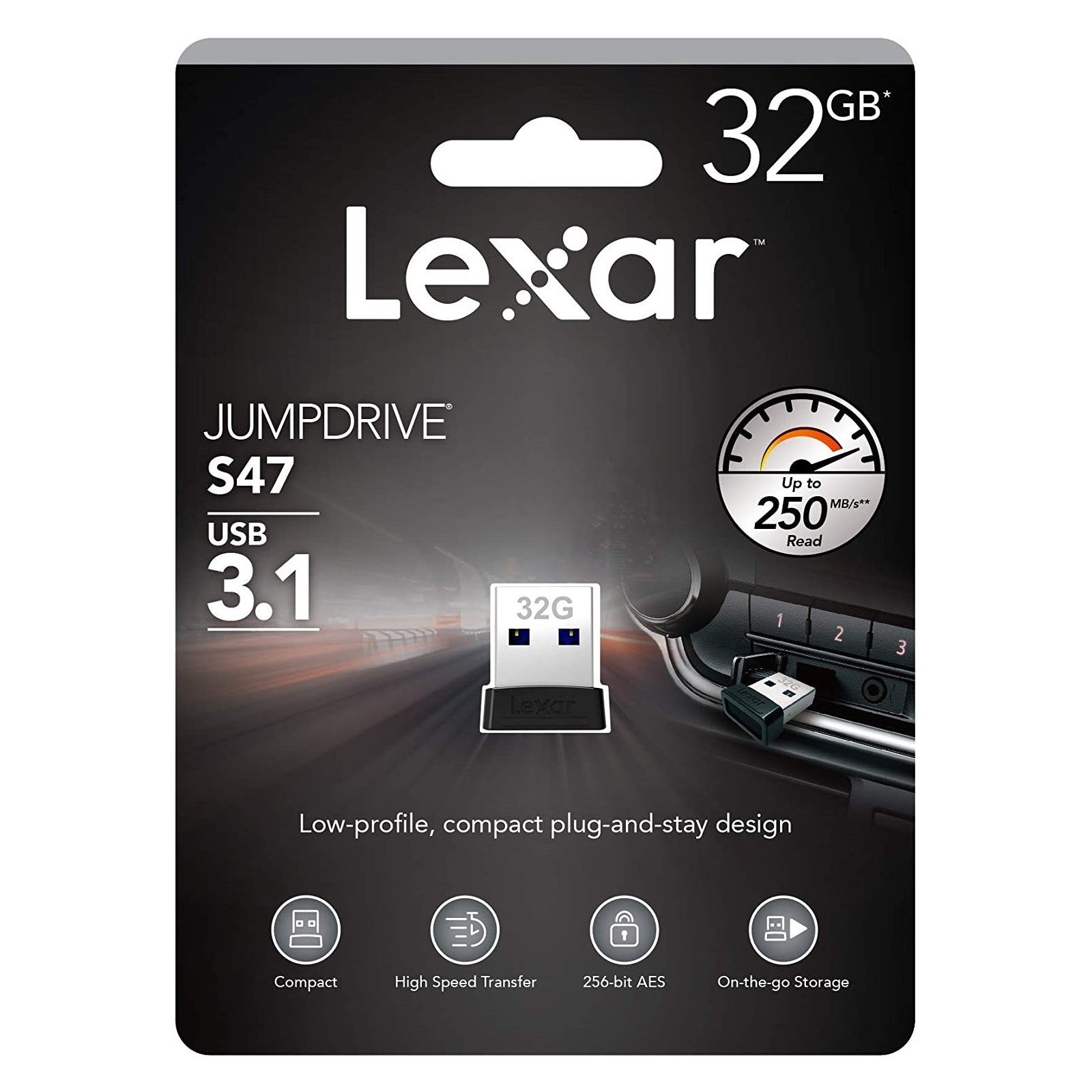 Lexar JumpDrive S47 32GB 64GB 128GB 256GB USB 3.1 Flash Drive Memory Pen PC MAC