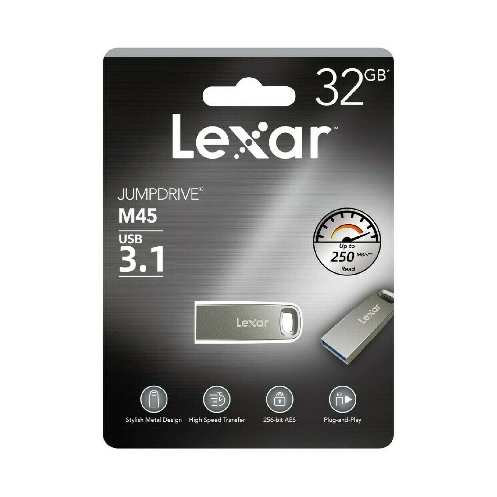 Lexar JumpDrive M45 32GB 64GB 128GB 256GB USB 3.1 Flash Drive Memory Pen PC MAC