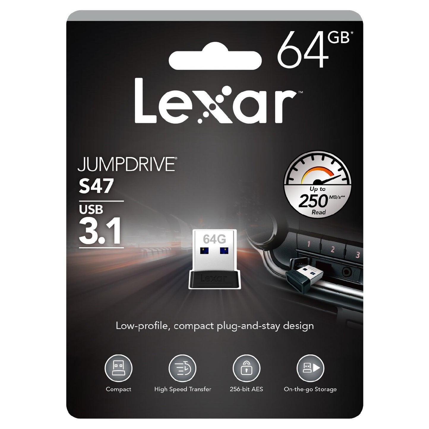 Lexar JumpDrive S47 32GB 64GB 128GB 256GB USB 3.1 Flash Drive Memory Pen PC MAC