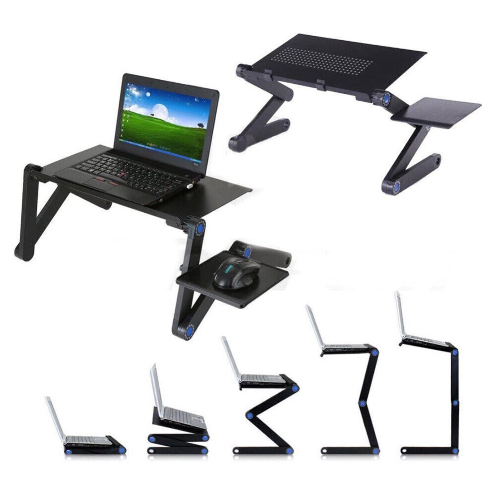 Adjustable Portable Foldable Laptop Stand Desk Computer Table Mouse Pad Tray