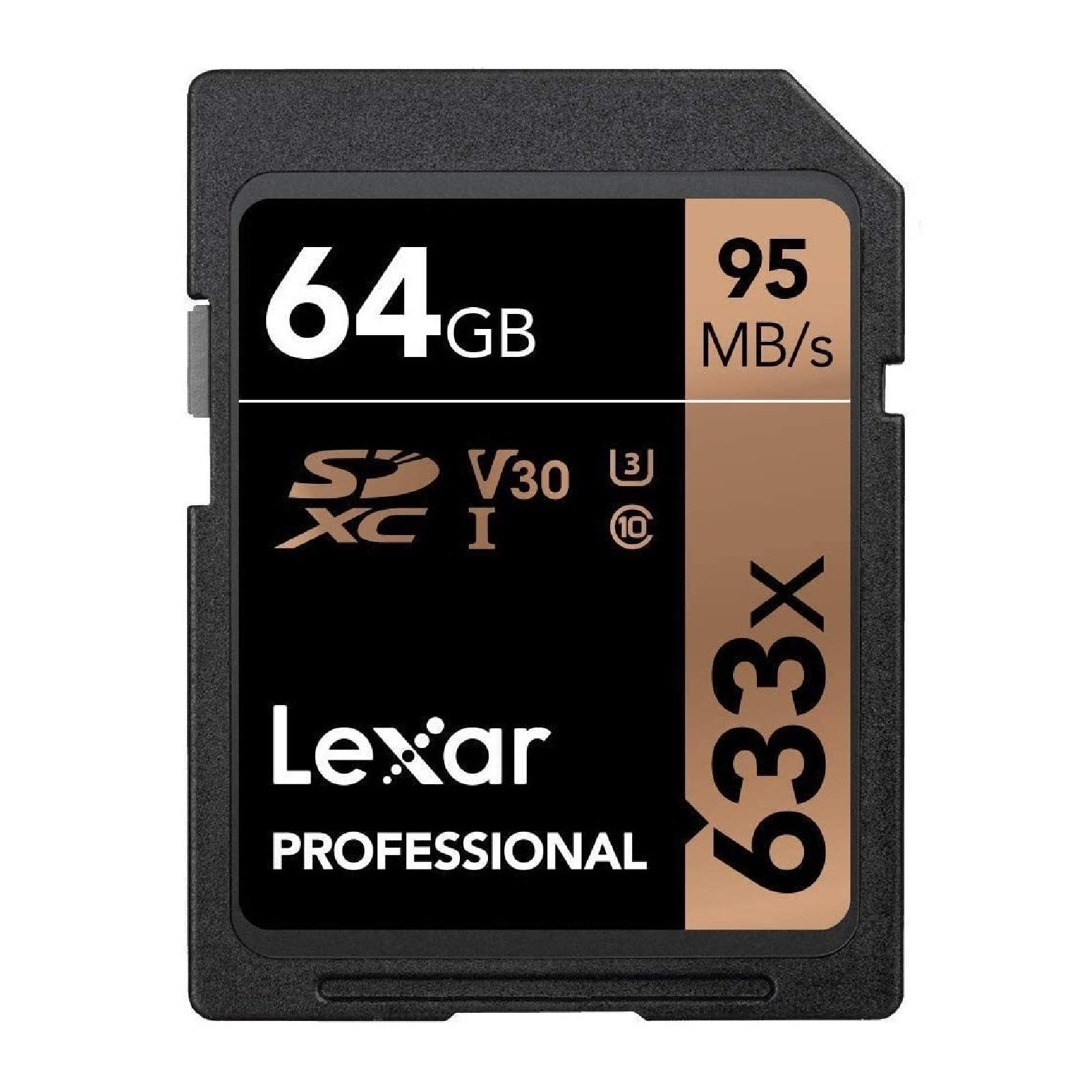 Lexar Professional 64GB SDXC 95MB/s SD Camera Memory TF Card 4K Video DSLR
