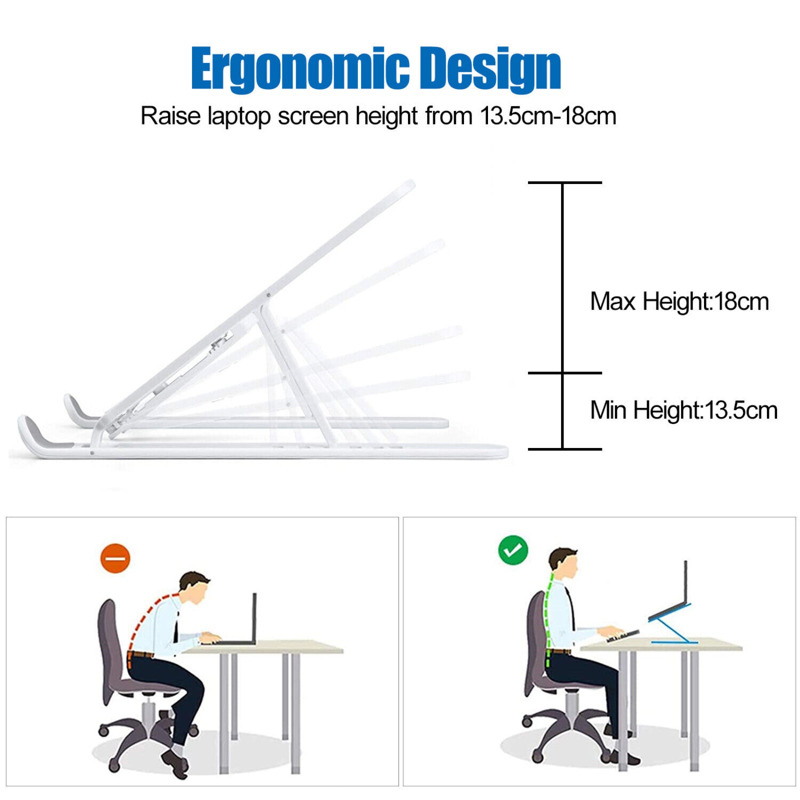 Portable Foldable Laptop Stand Adjustable Desk Notebook Bracket Tablet Holder