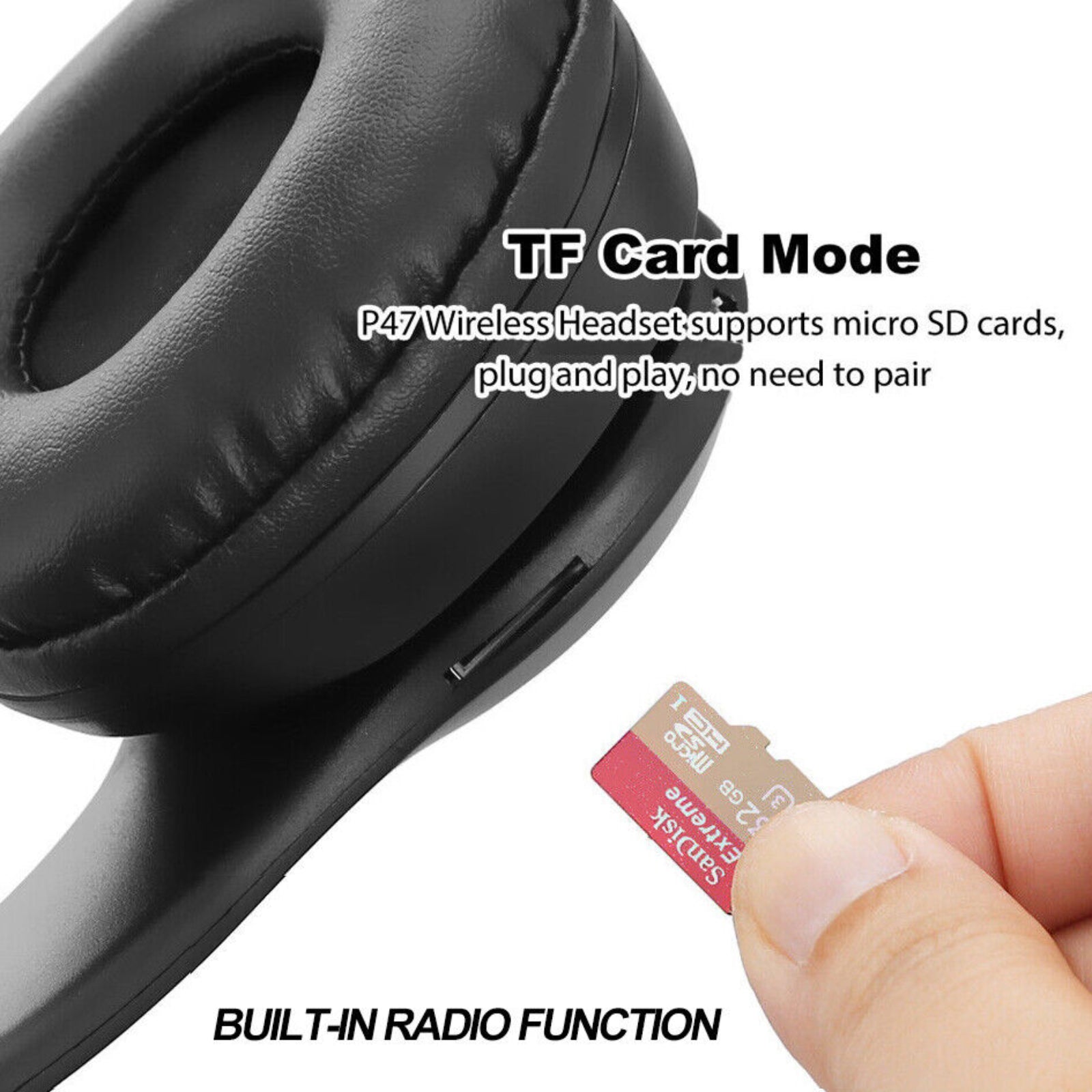 Wireless Noise Cancelling Headphones Headset Bluetooth 4.2 Earphone With Mic Hot