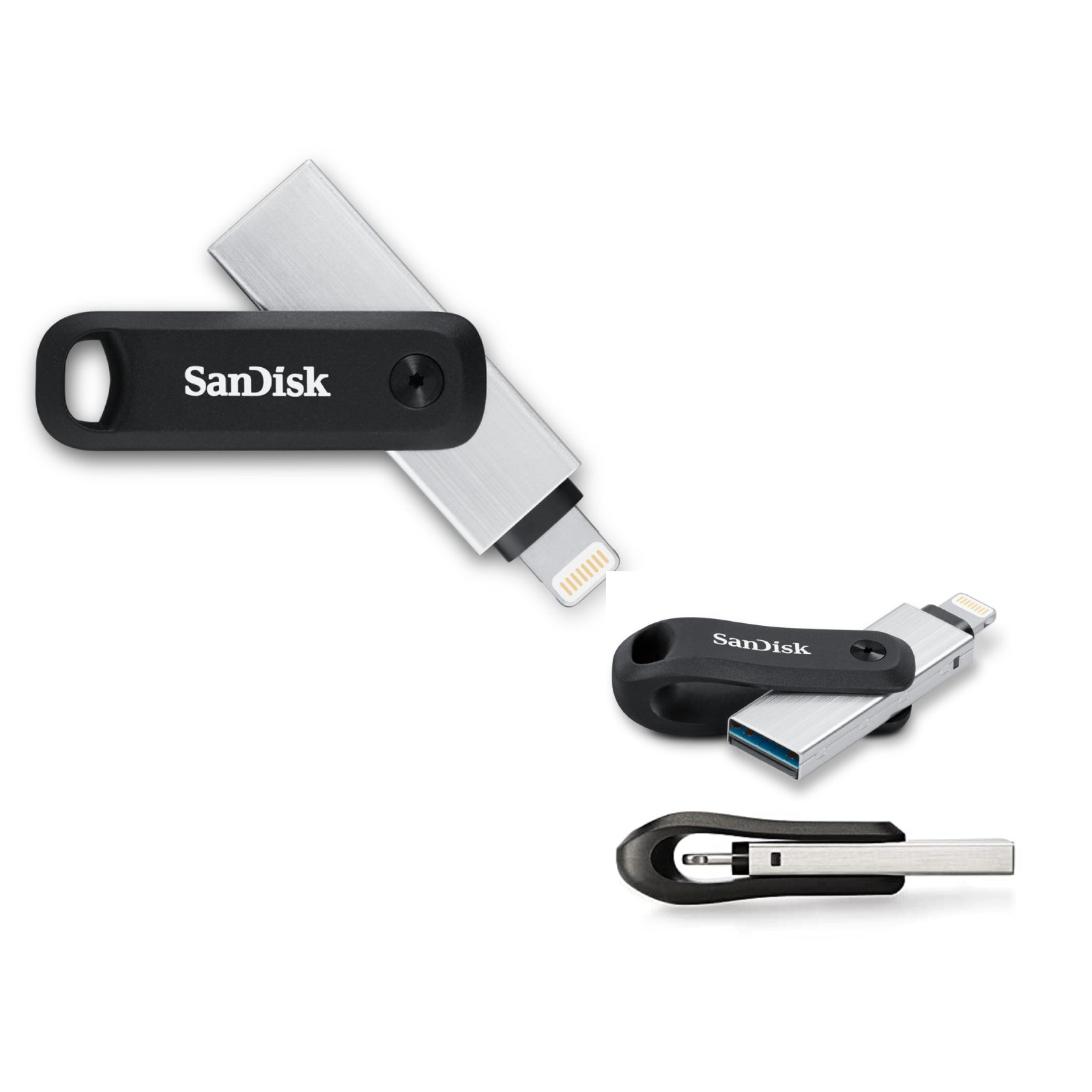 SanDisk iXpand Go 128GB 256GB USB 3.0 Lighting Flash Drive iPhone PC OTG Pen