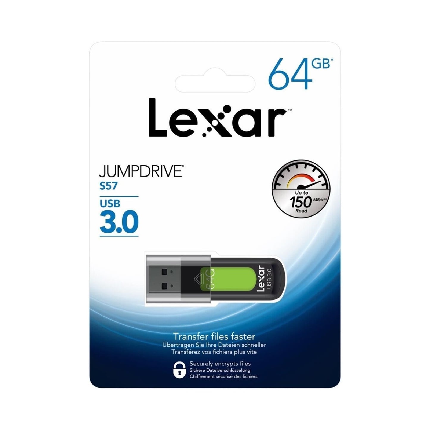Lexar JumpDrive S57 32GB 64GB 128GB 256GB USB 3.0 Flash Drive Memory Pen PC MAC