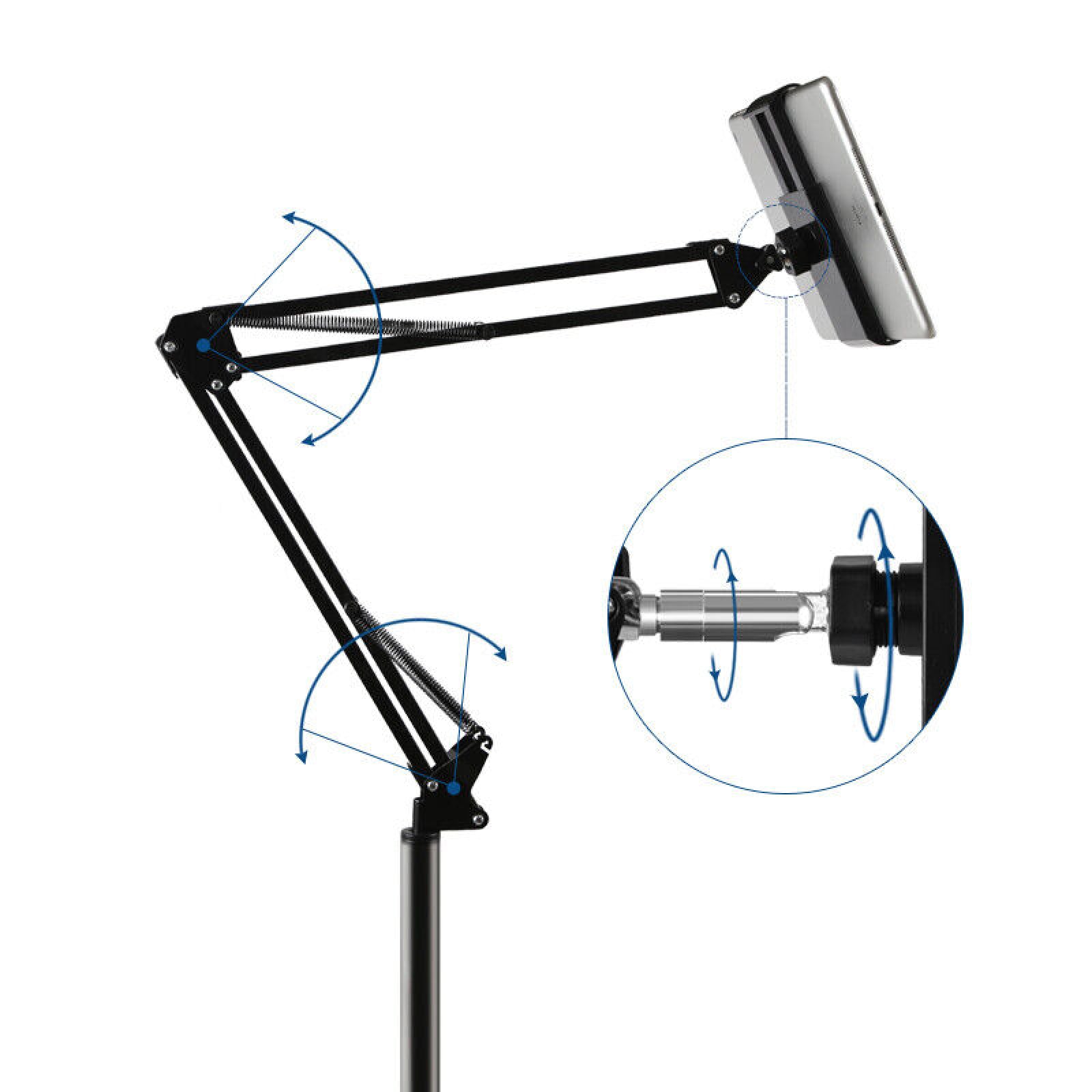 Portable Adjustable Hands Free Floor Stand Holder For Tablet Ipad Smart Phone