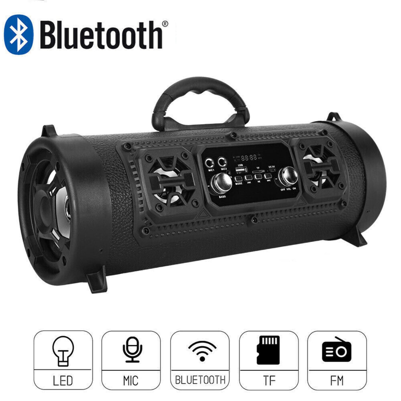 Portable USB Wireless Bluetooth Speakers Stereo Bass Outdoor Subwoofer TF Radio