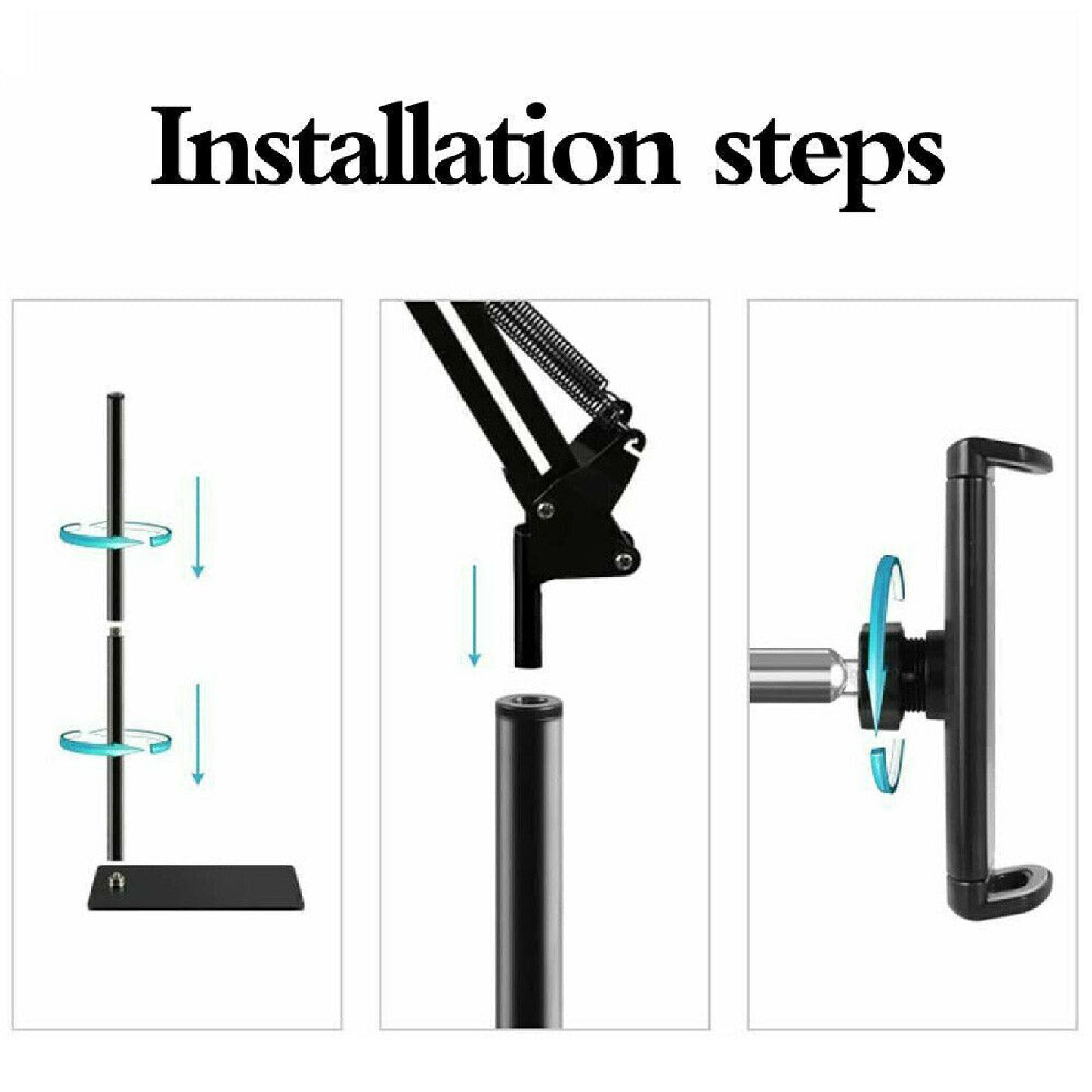 Portable Adjustable Hands Free Floor Stand Holder For Tablet Ipad Smart Phone