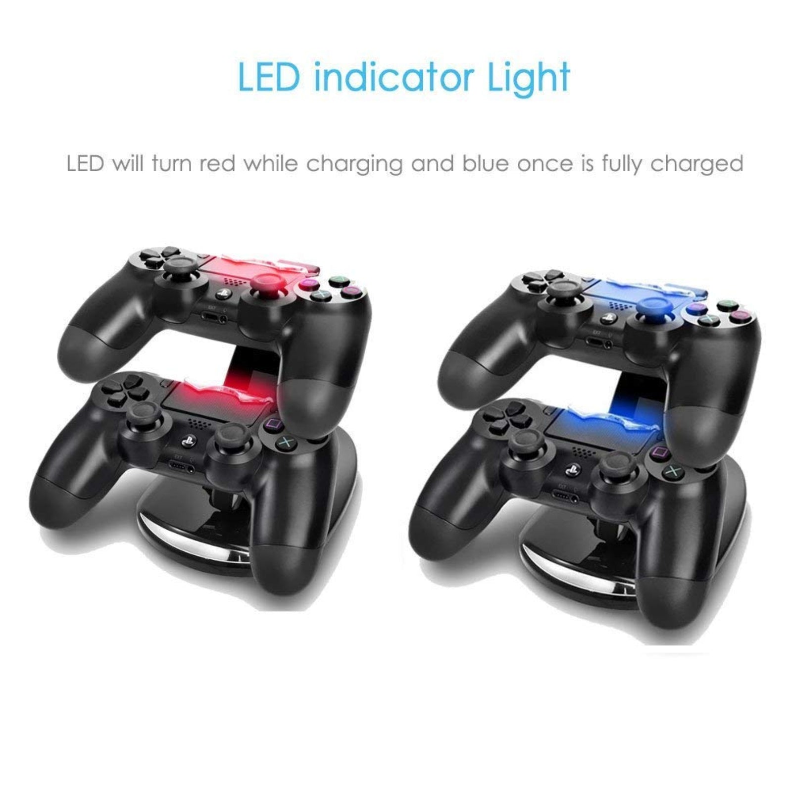 Playstation 4 PS4 Controller Dual Charger Dock Stand Charging Station Pad