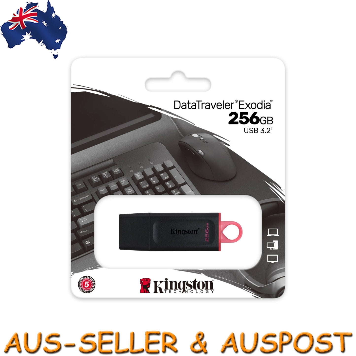 Kingston Data Traveler Exodia 256GB USB 3.2 Flash Drive Memory Stick Pen PC Mac