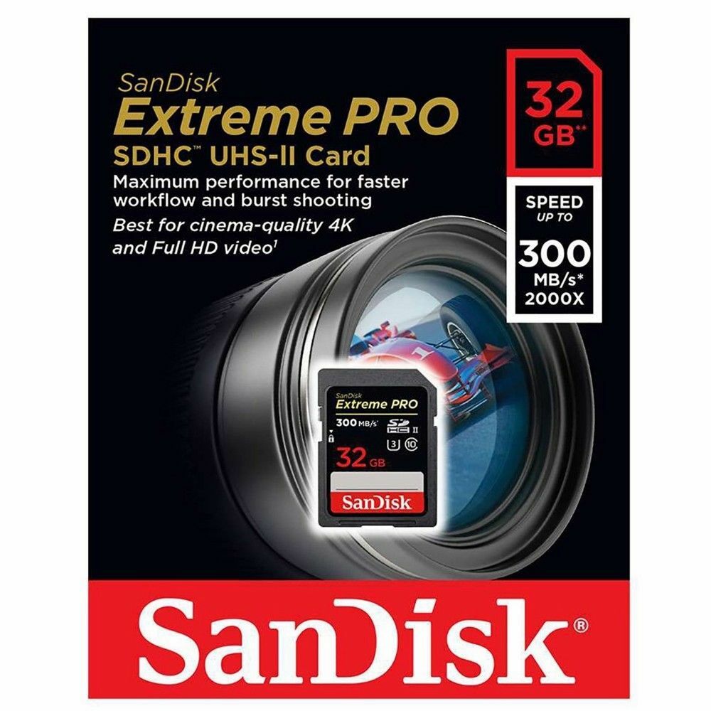 SanDisk Extreme Pro 32GB 64GB 128GB SDHC U3 SD Camera Memory Card DSLR 4K