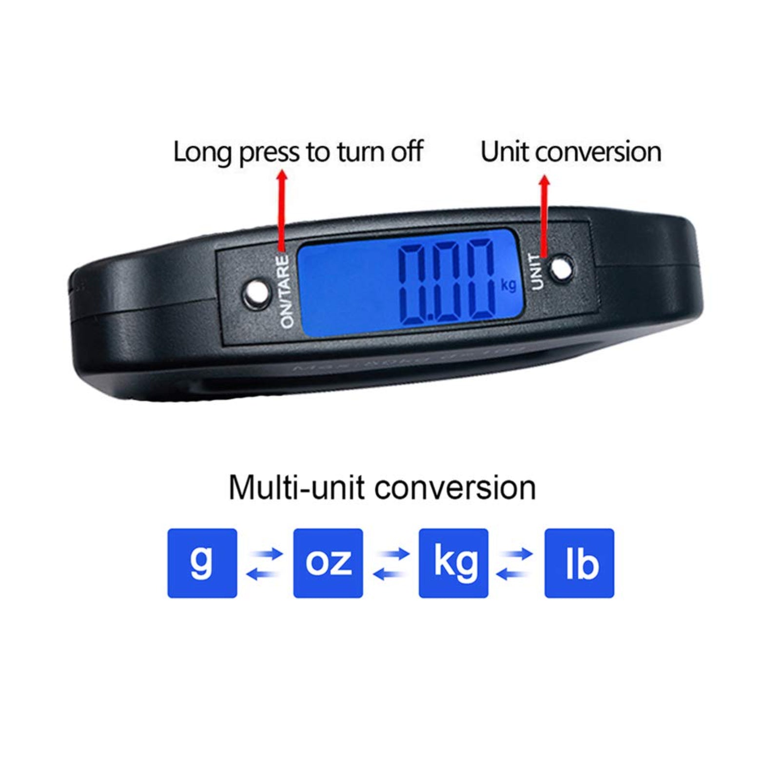 Portable Digital Luggage Scale Handheld Travel Suitcase Electronic Weighing 50KG