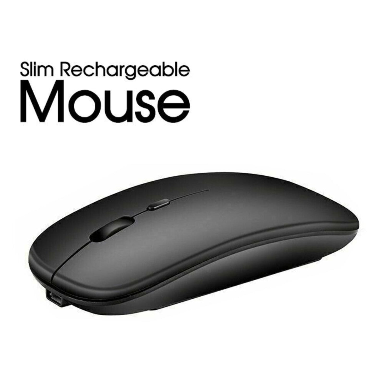 Wireless GHz Optical Bluetooth 5.1 Slim Rechargeable Mouse For Laptop, Mac, IPad