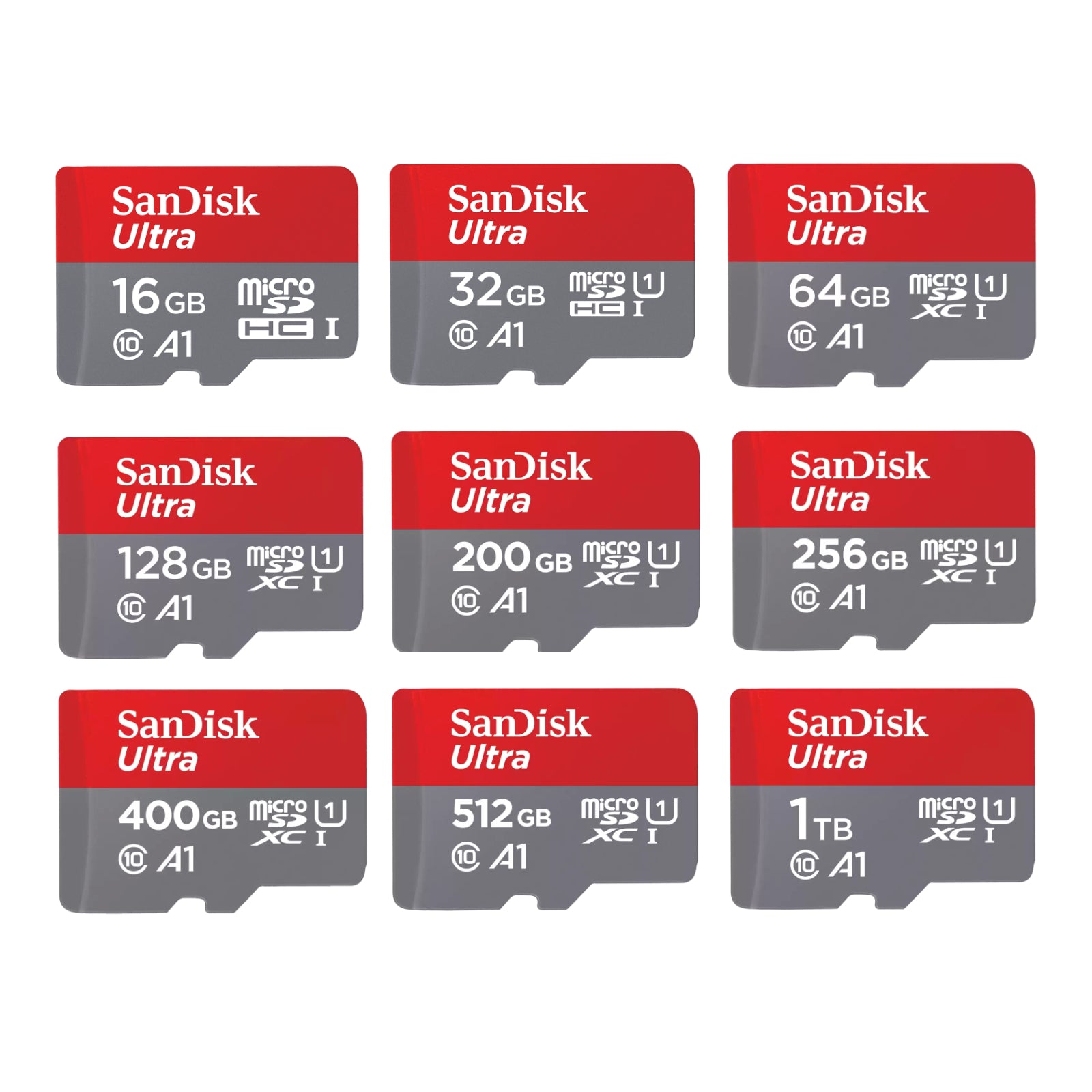 SanDisk Ultra 32GB 64GB 128GB 256GB 512GB 1TB Micro SD SDHC Memory Card Full HD