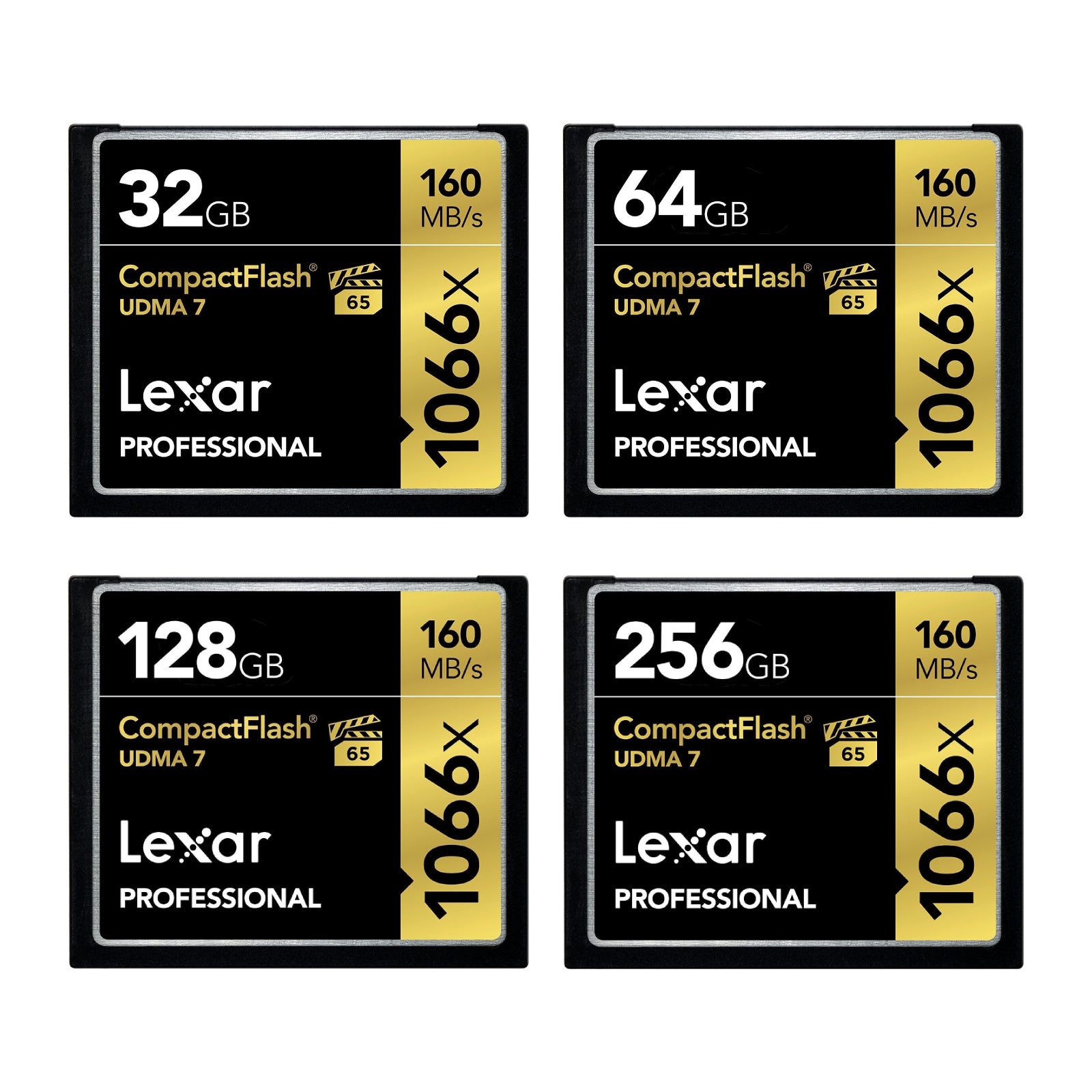 Lexar Professional UDMA7 32GB 64GB 128GB 256GB Compact Flash CF Memory Card DSLR