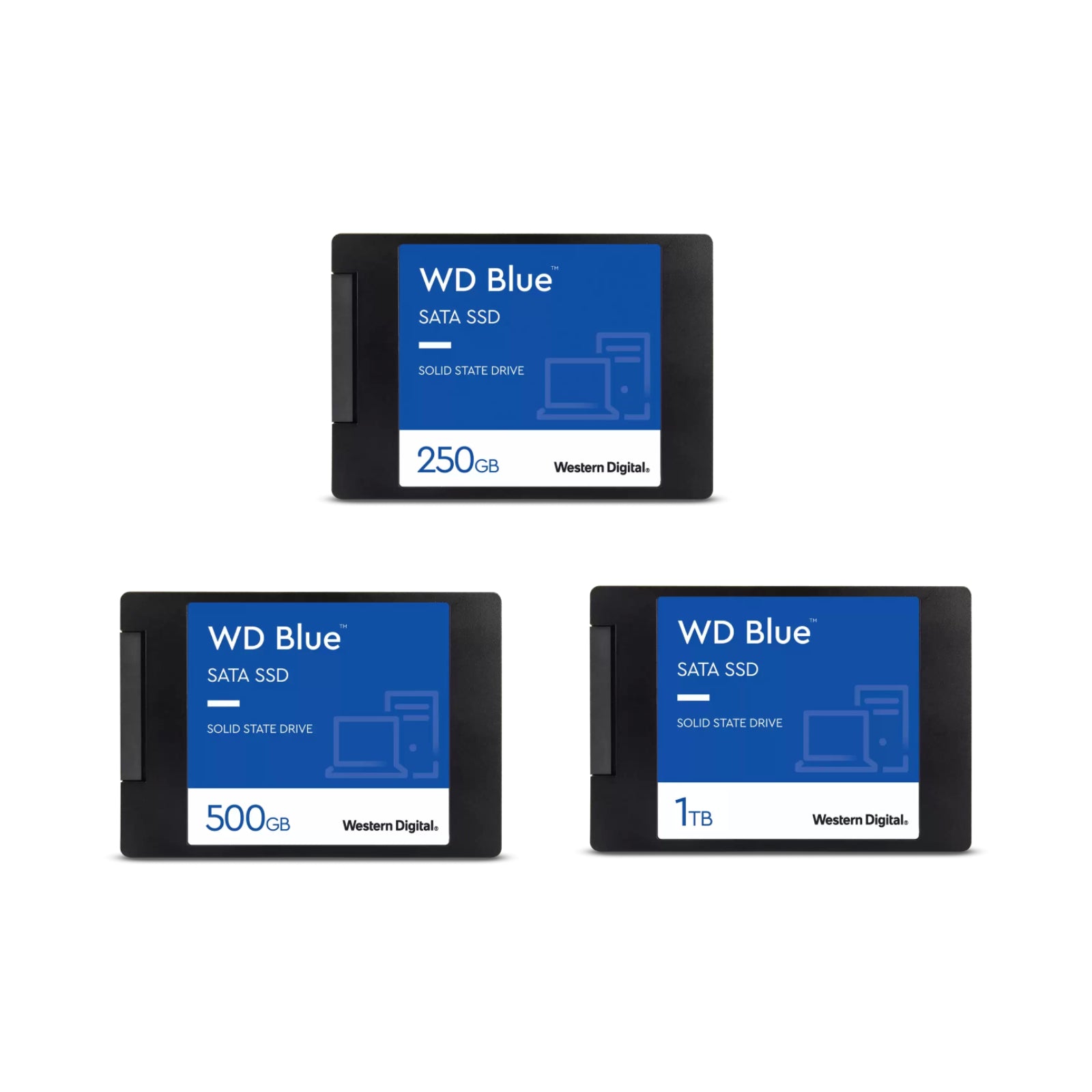 WD Blue 250GB 500GB 1TB SSD 3D Nand SATA Internal Solid State Drive 2.5" Laptop