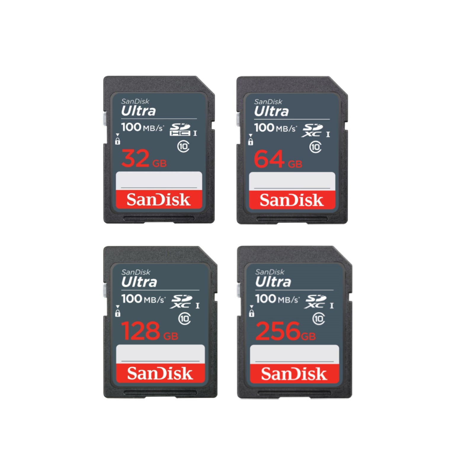SanDisk Ultra 32GB 64GB 128GB 256GB SDHC UHS-I SD Camera Memory Card Full HD