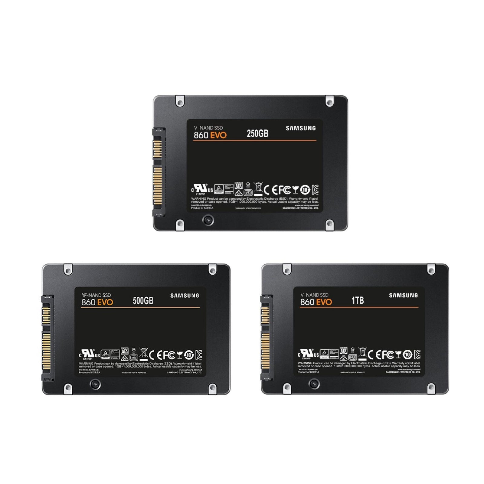 Samsung 860 EVO SSD 250GB 500GB 1TB Solid State Drive Laptop Internal 2.5" SATA