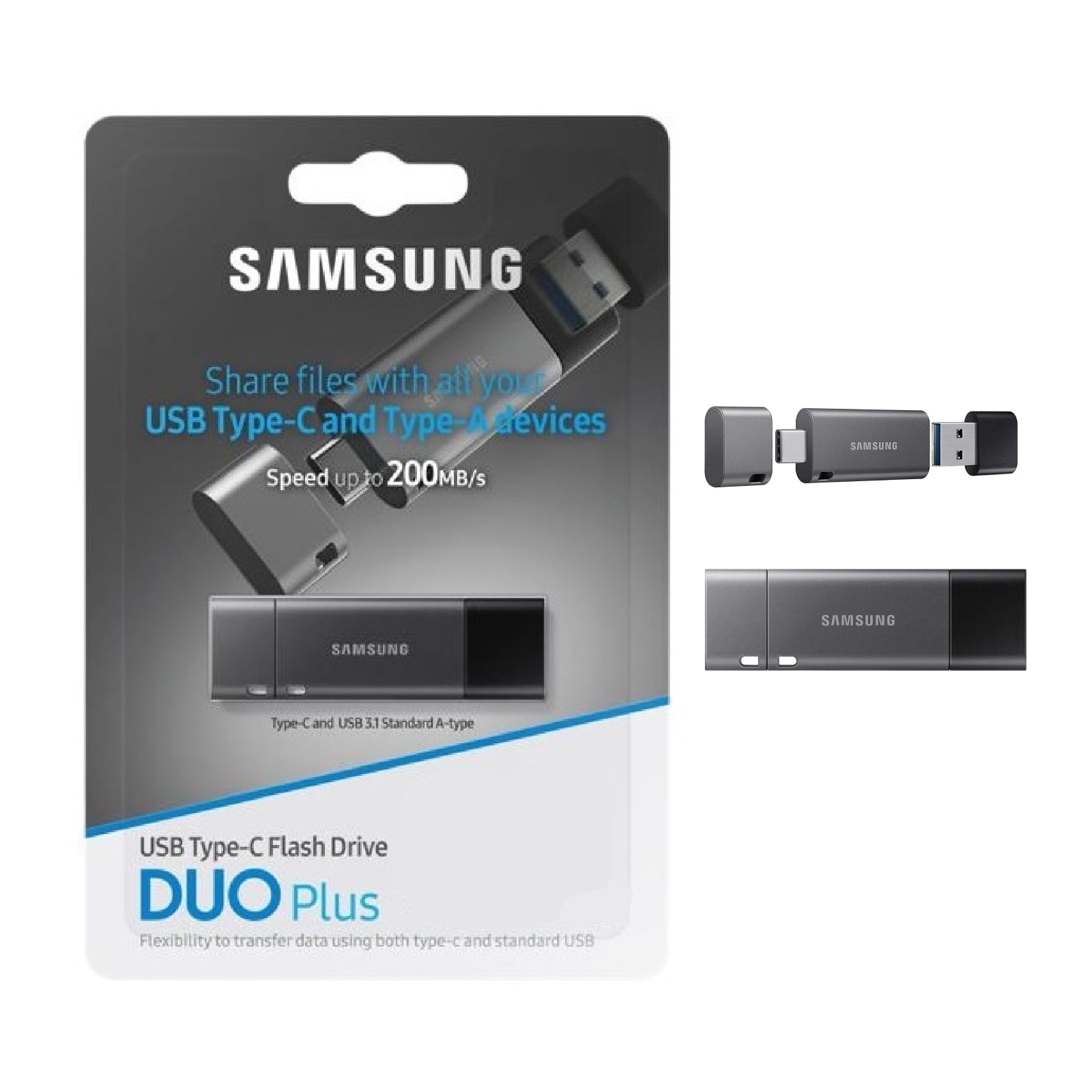 Samsung Duo Plus 32GB 64GB 128GB 256GB USB 3.1 Type C To Type A USB-C OTG