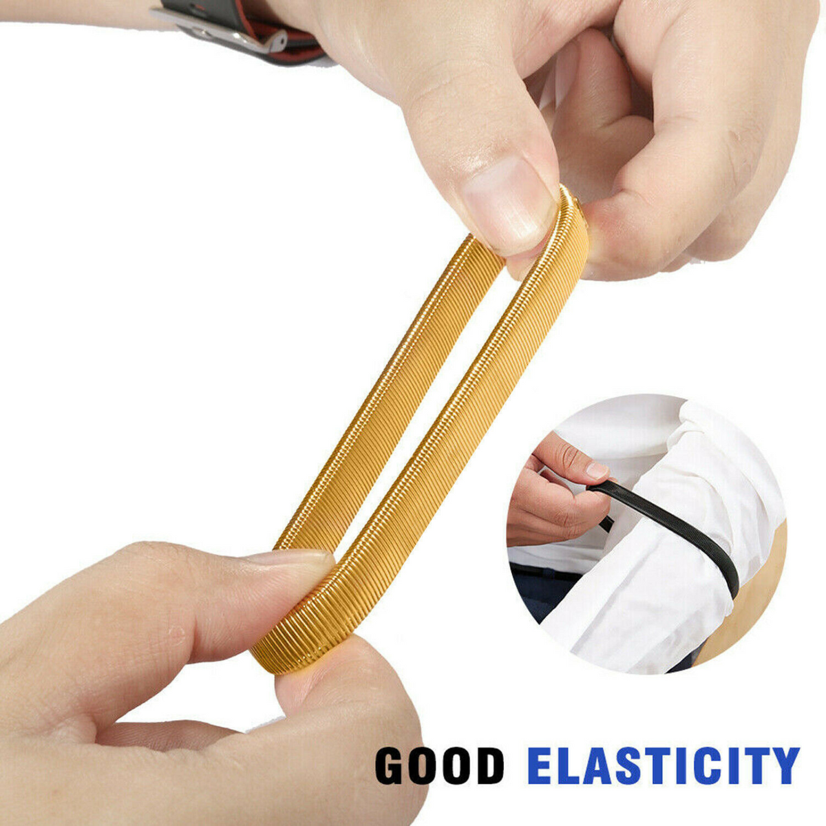 1 Pair Gold Elastic Armbands Shirt Sleeve Holders Men Ladies Gift Fashion