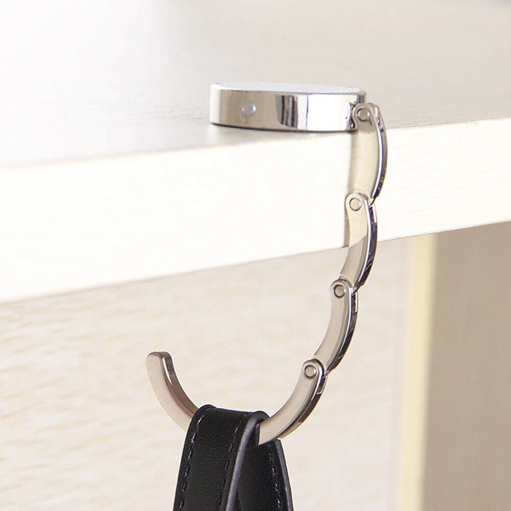 Alloy Handbag Purse Holder Folding Table Hanger Hook Portable Travel