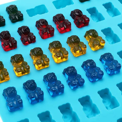 Bear Mold Candy Chocolate Jelly Ice Bakeware Cavity Silicone Gummy Moulds
