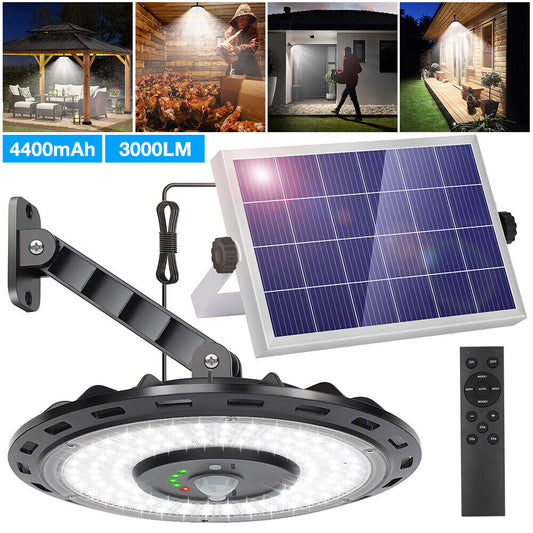 Shed Light Hanging Garage Motion Sensor Pendant LED Solar Ceiling Garden Lamp