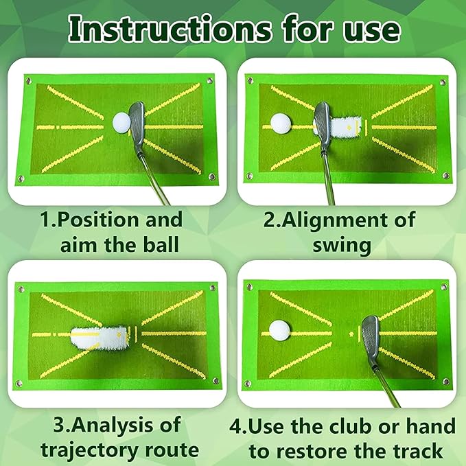 Practice Rug Hitting Aid Swing Detection Batting Portable Golf Training Mat