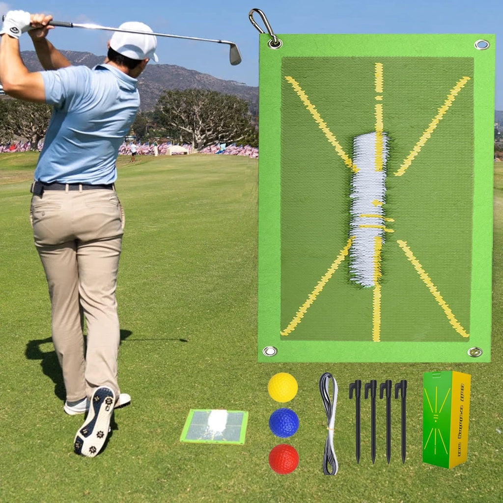 Practice Rug Hitting Aid Swing Detection Batting Portable Golf Training Mat