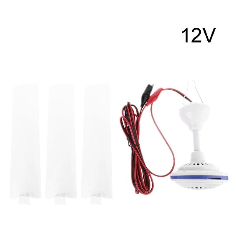 3 Blade Caravan Camping Portable 12V Ceiling Fan Solar Power 0.7AMP