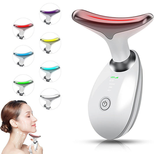 Portable Neck and Face Beauty Device with 7 Colour Modes