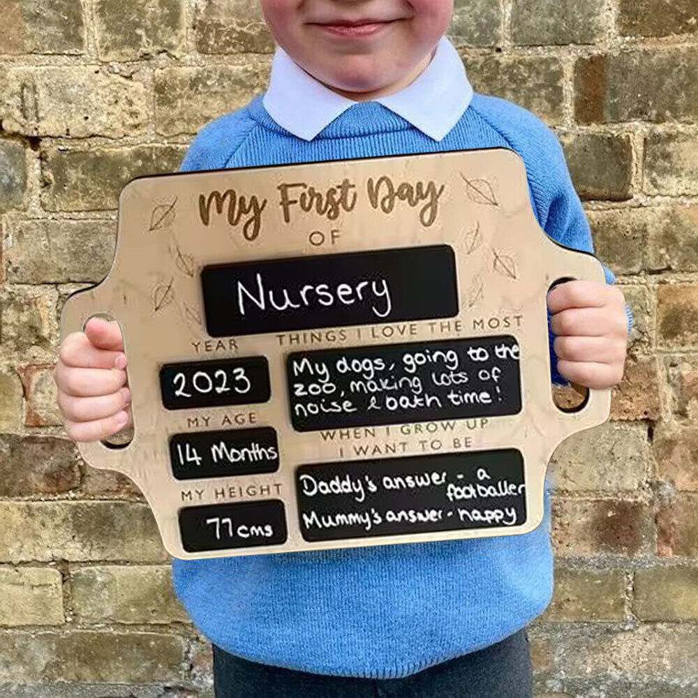 Back To School Photo Board First Day Of School School Sign Chalk Board