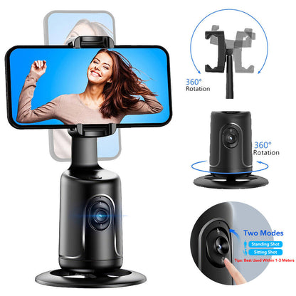 Camera Mount 360° AI Auto Face Tracking Smart Selfie Stick Stand Phone Holder