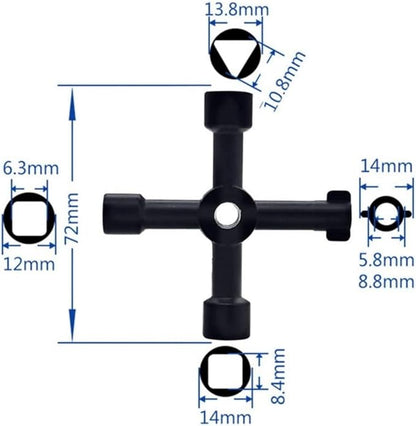 Safety Switch Key Wrench Multi-Functional Electrical Switchboards Lock Key Tool