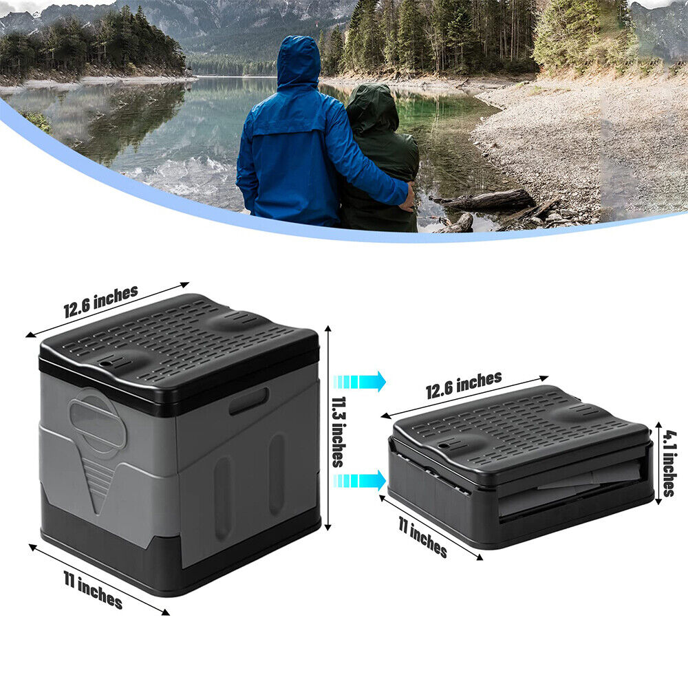Potty Commode Bucket Seat Travel Bag Portable Folding Camping Toilet Outdoor 20L